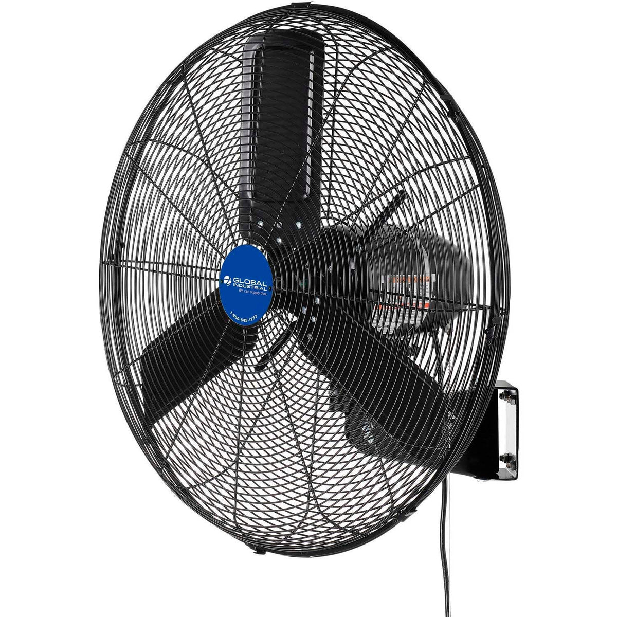 Global Industrial Black/Silver / 29"L x 38"W x 7"H / Industrial Wall-Mounted Fans
