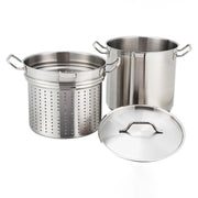 Winco 20 qt Steamer/Stainless Steel Pasta Cooker by Winware – 20 Quarts, Stainless Steel, Model SSDB-20S