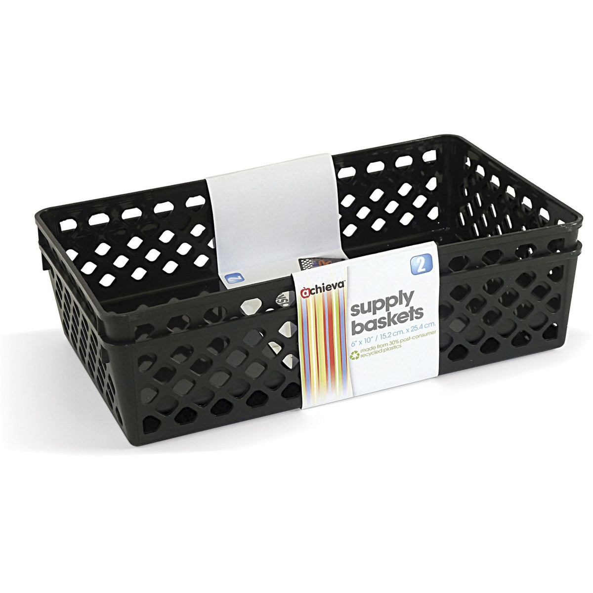 OIC26202 - OIC Large Supply Storage Basket by Officemate – Large, Plastic, Black