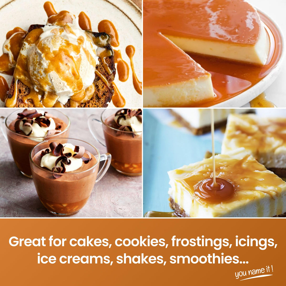 Butter Vanilla Bakery Emulsion 16 oz Bundled with Caramel Bakery Emulsions 4 oz by LorAnn Oils – 16 oz