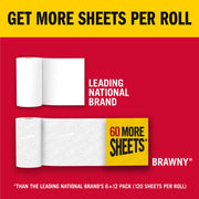 Brawny 1 / 6 Count (Pack of 1) / White Paper Towels