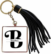 3dRose Bold Script Monogram B Bradley Tassel Key Chain