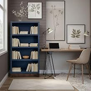 60" Modular Bookcase with 4 Shelves, Two-Tone Finish