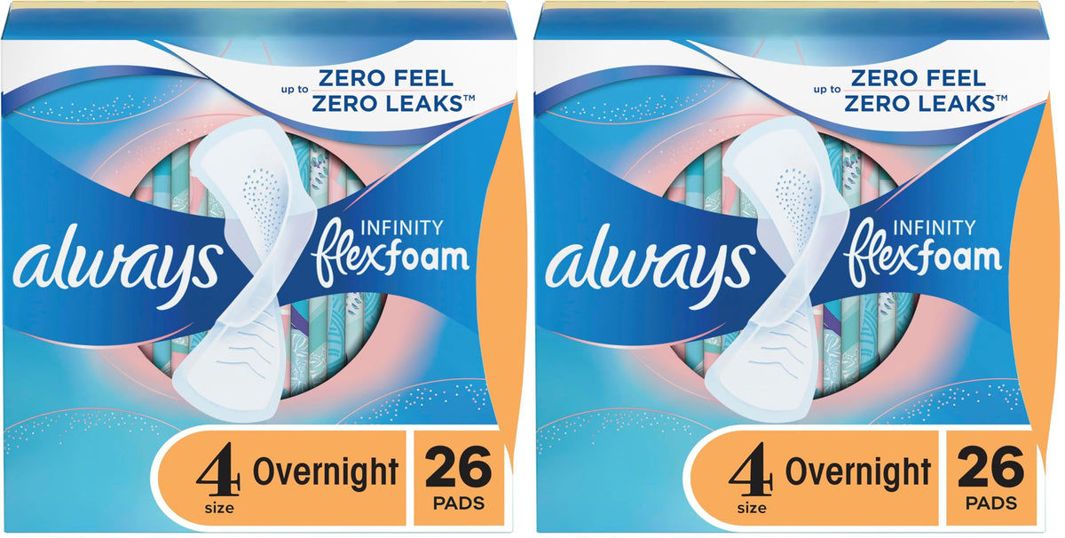 Always 26 Count (Pack of 2) / 52.0 / Size 4 Sanitary Napkins