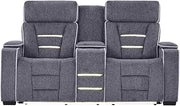 U1895 Grey P2 Console Reclining Loveseat With IS and LED