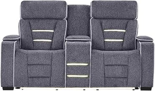 U1895 Grey P2 Console Reclining Loveseat With IS and LED
