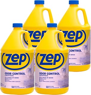 Zep Odor Control Disinfectant Concentrate - 1 Gallon (Case of 4) ZUOCC128 - Multi-Surface Disinfectant, Odor Eliminator and Deodorizer Kills 99.9% of Germs…