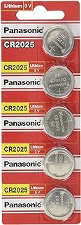 Panasonic CR2025-5 CR2025 3V Lithium Coin Battery (Pack of 5)