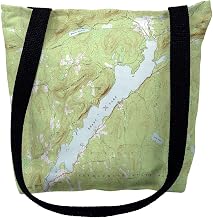 Betsy Drake TY1097M 16 x 16 in. Brant Lake New York Nautical Map Tote Bag - Medium
