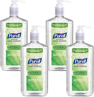 Purell Naturals Hand Sanitizer Gel Pump Bottle, 4ct x 28fl oz - 3182-04-CMR