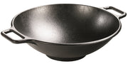 BOLD 14 Inch Seasoned Cast Iron Wok; Design-Forward Cookware & Tempered Glass Lid (12 Inch) by Lodge – 14", Tempered Glass, Black