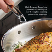 ProBond Luxe 3.5-Quart Sauté Pan with Lid by Hestan – Medium, 3.5 quarts, Stainless Steel, Silver, Model 31774