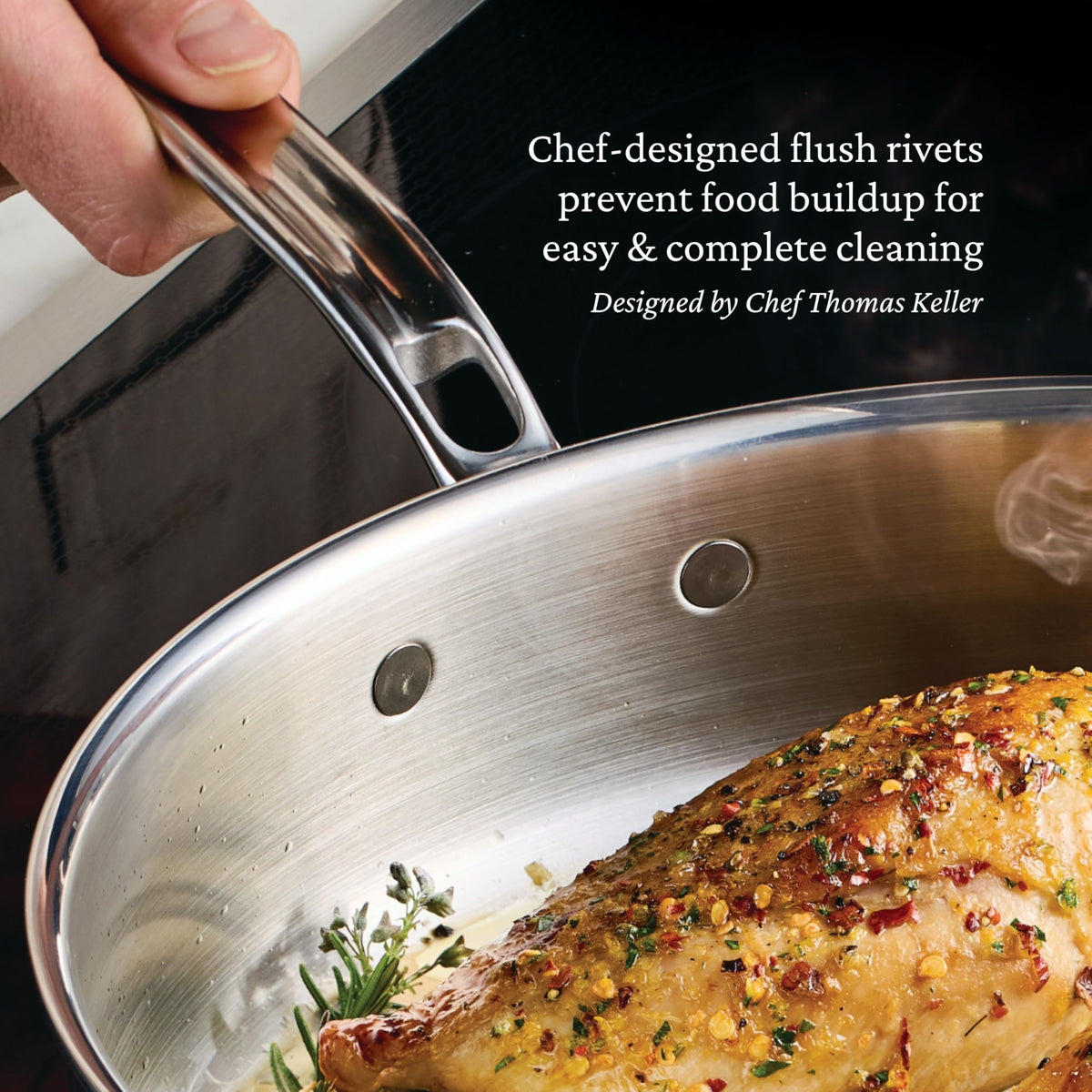 ProBond Luxe 3.5-Quart Sauté Pan with Lid by Hestan – Medium, 3.5 quarts, Stainless Steel, Silver, Model 31774