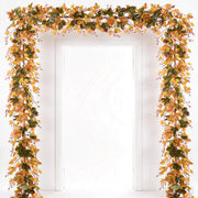 Lvydec Maple Leaf Garland, 13 Feet Total, Orange