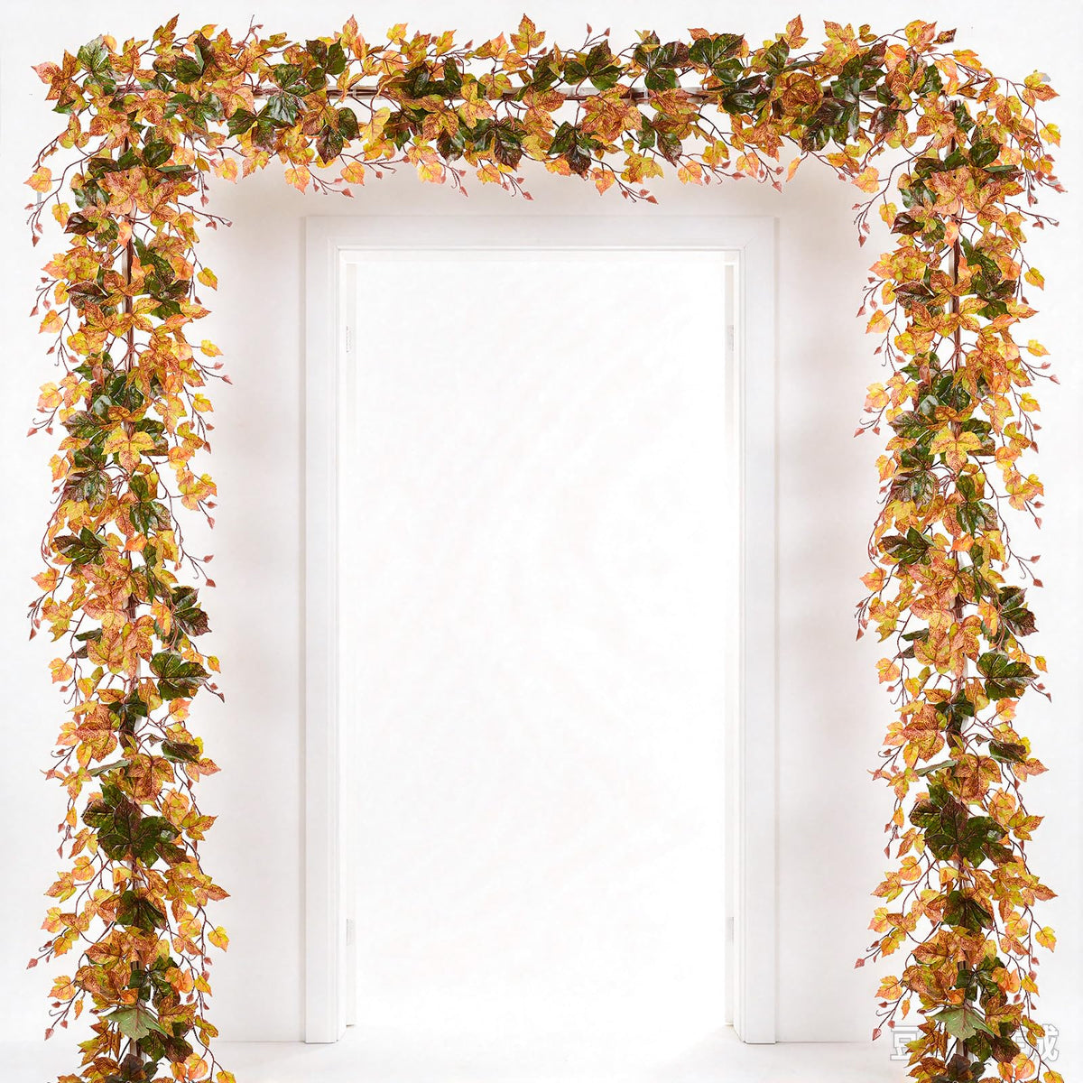 Lvydec Maple Leaf Garland, 13 Feet Total, Orange
