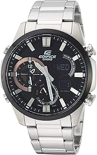Casio Men's ERA-500DB-1ACR Edifice Analog-Digital Display Quartz Silver Watch