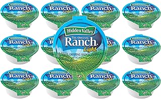 Hidden Valley Light Ranch Dressing 1 oz. Dipping Cup | Kosher | Made In America | 12 Count