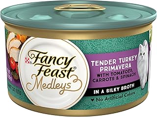Purina Fancy Feast Medleys Turkey Primavera Cat Food (24) 3 oz Cans