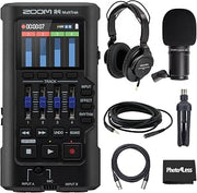 Zoom R4 MultiTrak 32-Bit Float Recorder with Stereo Bouncing Bundle With Zoom ZDM-1 Podcast Dynamic Microphone, ZHP-1 Headphones, TPS-4 Tripod, Windscreen, XLR Cable