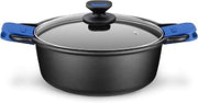 Braisogona Monix Solid+ Cast Aluminium Non-Stick Tall Casserole with Glass Lid, 20 cm