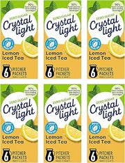 Crystal Light Iced Tea Decaffeinated Lemon Natural Flavor, 1.5-Ounce Canister (Pack of 6)