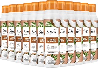 Suave Coconut Cashmere Antipersirant Deodorant Dry Spray, for 48hr odor & wetness protection, 3.8oz, 12 pack