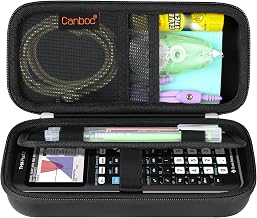 Case for Texas Instruments Ti-84 Plus CE/TI-84 Evo/Ti-84 Plus | For Ti-84 Plus CE/ TI-84 Evo/ TI-83 Plus Graphing Calculator, Mesh Bag fit Cables, Manual, Black+Black
