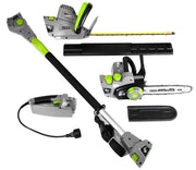 2-in-1 Convertible Pole Hedge Trimmer by Earthwise – 4-in-1 Pole Hedge/Chainsaw, Gray, Model CVP41810