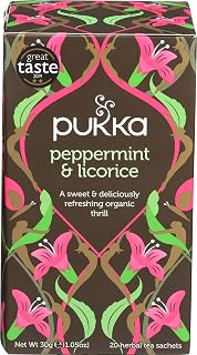 Pukka Organic Herbal Tea Peppermint & Licorice 20 Tea Bags