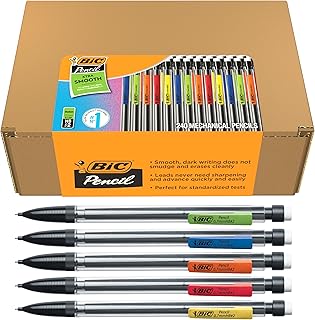 BIC Xtra Smooth Mechanical Pencil, 0.7 mm Medium Point, Refillable and Retractable, 240-Count Pack with Assorted Barrel Colors