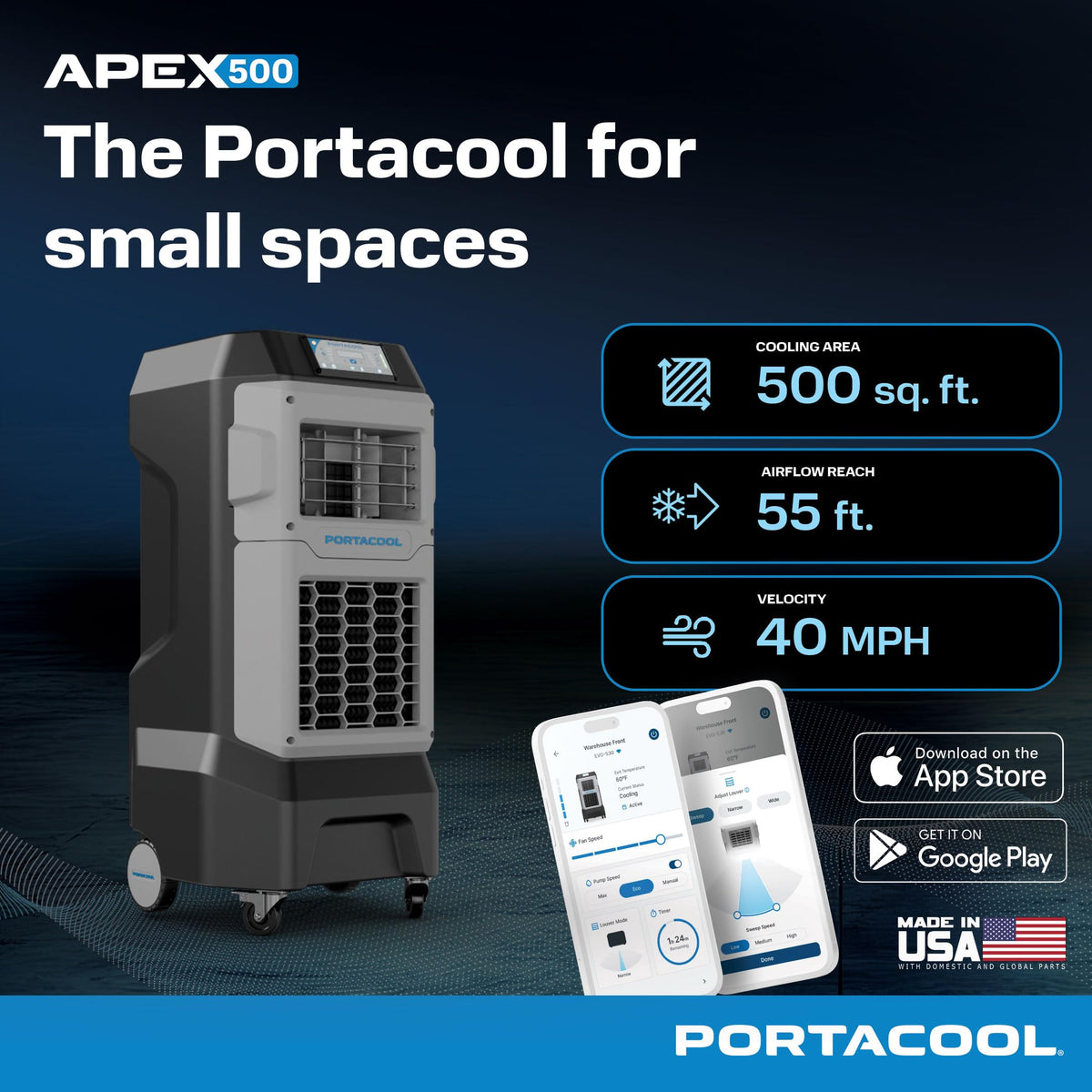 Portacool 500 SQ. FT. / Gray / 1 Portable