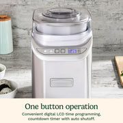 Cuisinart Ice Cream Maker with Countdown Timer / 1 / Brushed Chrome Ice Cream Machines