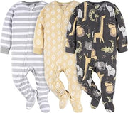 Gerber Baby Boys & Girls 3-Pack Fleece Footed Pajamas
