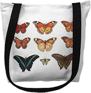 Betsy Drake TY026APM 16 x 16 in. Orange Butterflies Tote Bag - Medium