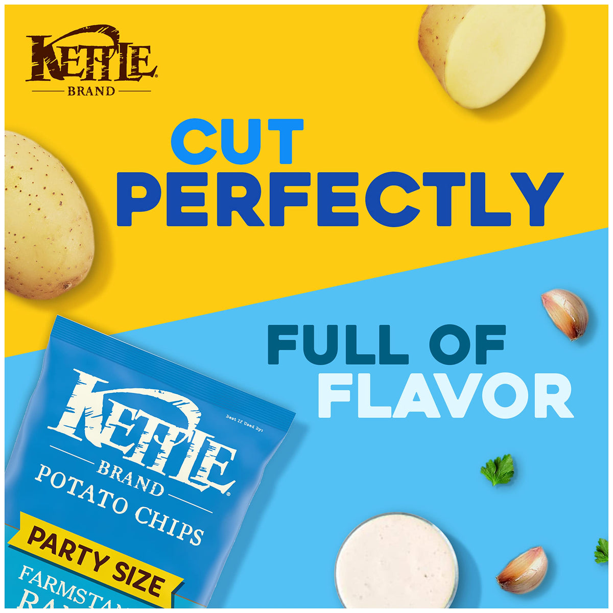 Kettle Brand Ranch / 13 Ounce (Pack of 2) / 1 Potato