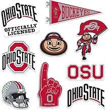 The Ohio State University Buckeyes 8ct Mixed Logo and Mascot Vinyl Sticker