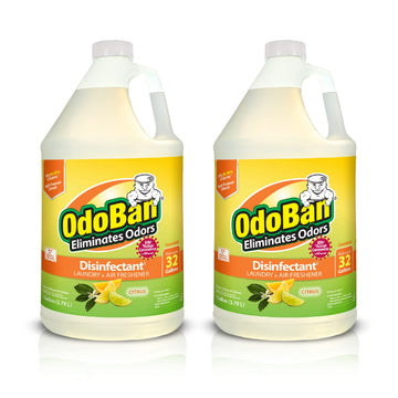 Disinfectant Concentrate and Odor Eliminator by OdoBan – 128 Fl Oz (Pack of 2), Plastic, Clear, Pack of 2, Model 911661