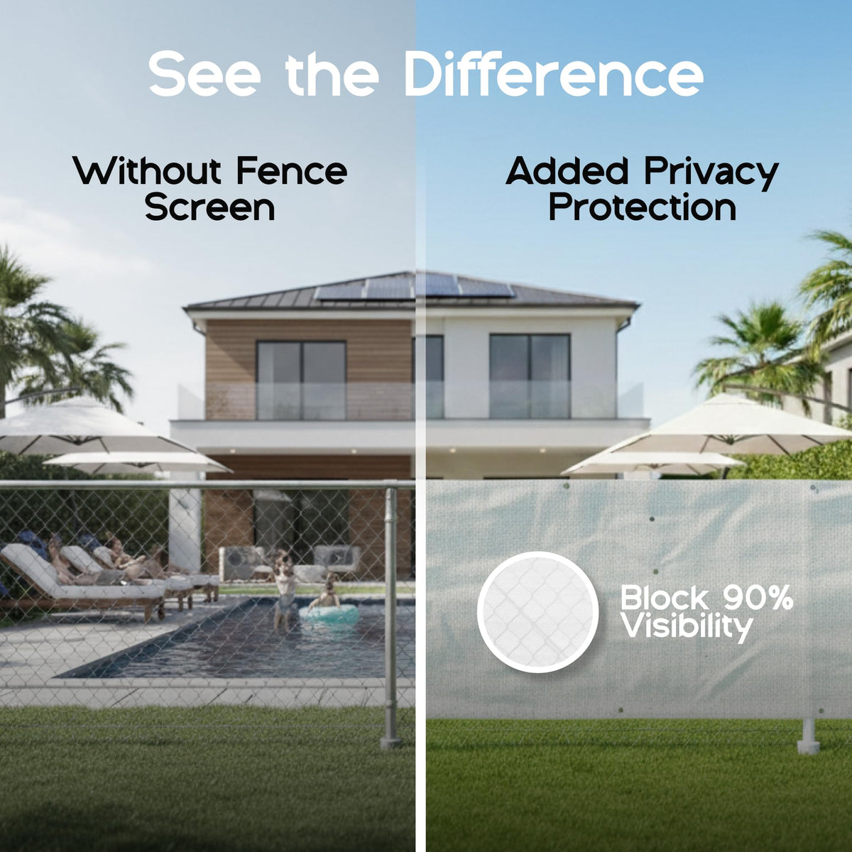 Privacy Screen Cover by FenceScreen – Knitted Polyethylene, Chocolate Brown, Model 200 Series