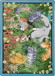 Joy Carpets Wild About Books 10'9" x 13'2" Area Rug in Color Multi