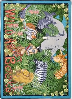 Joy Carpets Wild About Books 10'9" x 13'2" Area Rug in Color Multi