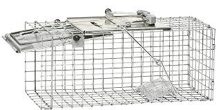 HAVAHART Easy-Set Catch and Release Small 1-Door Humane Live Animal Trap for Squirrels, Rabbits, Skunks, and Other Small Animals - 1083