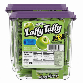 Jar, Sour Apple, 145 Count (Pack of 2) by Laffy Taffy – 49.3 Ounce (145 Count) (Pack of 2), Assorted, Pack of 2, Model 28000721213