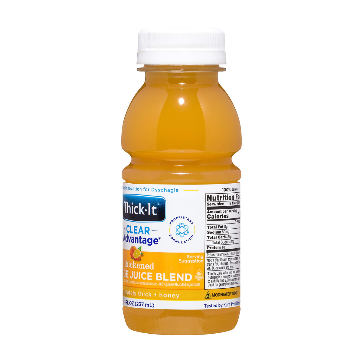 Clear Advantage Moderately Thick Orange Juice by Thick-It – 8 Fl Oz (Pack of 24), Model B478-L9044