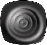 Elite Global Solutions JW1128-B Square Plate, 12 5/8" sq. x 1 1/8" h., Melamine, Black (Pack of 6)