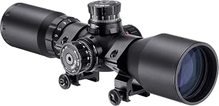 Barska 3-9x42mm Contour Rifle Scope – Illuminated Trace MOA Reticle, Red/Green/Blue, 30mm Tube, Locking Turrets, Multi-Coated Optics