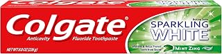 Colgate Sparkling White Whitening Toothpaste, Mint, 8 Ounce