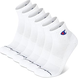 Champion Men's Cushioned Quarter Socks 6-Pack - Moisture-Wicking Athletic Ankle Socks with Arch Support (Sizes 6-12)