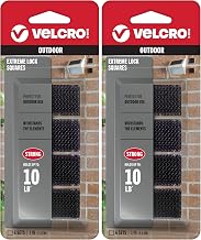 VELCRO Brand VEL-30177-USA ALFA-LOK Fasteners | Heavy Duty Snap-Lock Technology | Self-Engaging and Multidirectional Use | Black, 1 inch Squares, 6 Sets, 6 Count (Pack of 2)