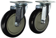 Universal Plate Caster Set by Winco – Medium, Plastic, Black, Pack of 2, Model CT-23
