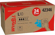 WypAll GeneralClean L10 Light Cleaning Towels, 24 x 250 Sheets (42346) | Pop-Up Box, White Towels, Designed for Fast Water Clean-Up, Ideal for Spray-and-Wipe Tasks